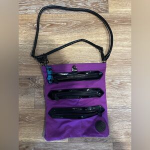 Kipling Purple Crossbody Bag with Black Accents